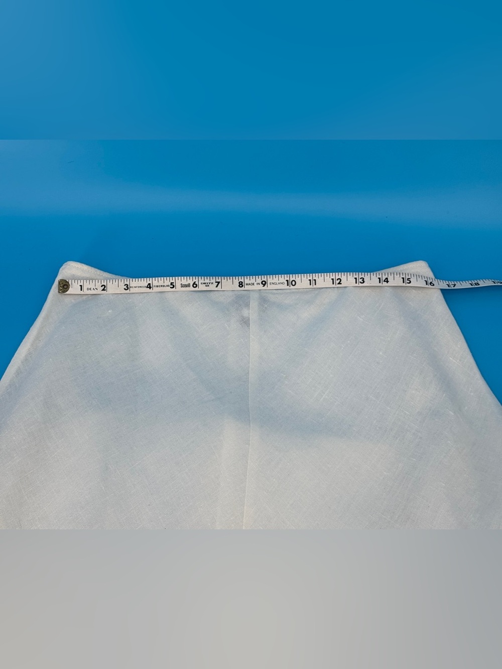 Eileen Fisher White A-Line Irish Linen Midi Skirt - Picture 3 of 6
